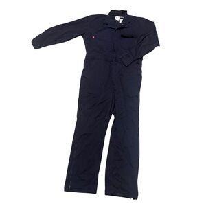 Flame Resistant FR Coveralls Mens Large Regular WESTEX UltraSoft Value Line Blue